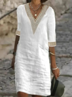 Elegant Ombre Leaf Eyelet Strap Maxi Dress for Women - Image 3
