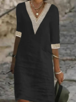 Elegant Ombre Leaf Eyelet Strap Maxi Dress for Women - Image 5