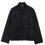 Baby Girl Hooded Winter Coat with Mesh Detail and Slim Waist Design