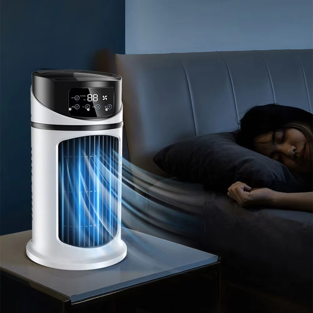 S6203d0be68434516bd49fbbb25d6f6d78.png Portable Folding Laptop Table with USB Light, Fan, and Cup Holder - 15.75" x 23.62" - Image 1