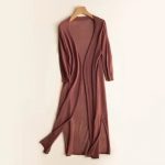 Long, quilted winter coat, warm and elegant