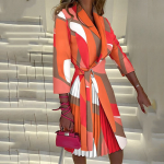 Elegant Striped Long Sleeve Sweater - Image 7
